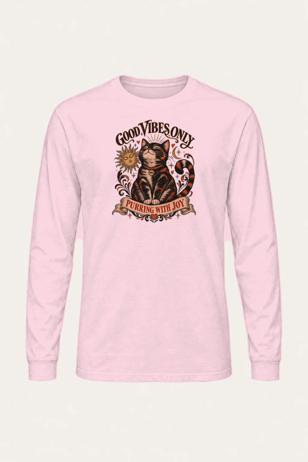 "Purring With Joy" Unisex Longsleeve T-shirt | Gildan 2400