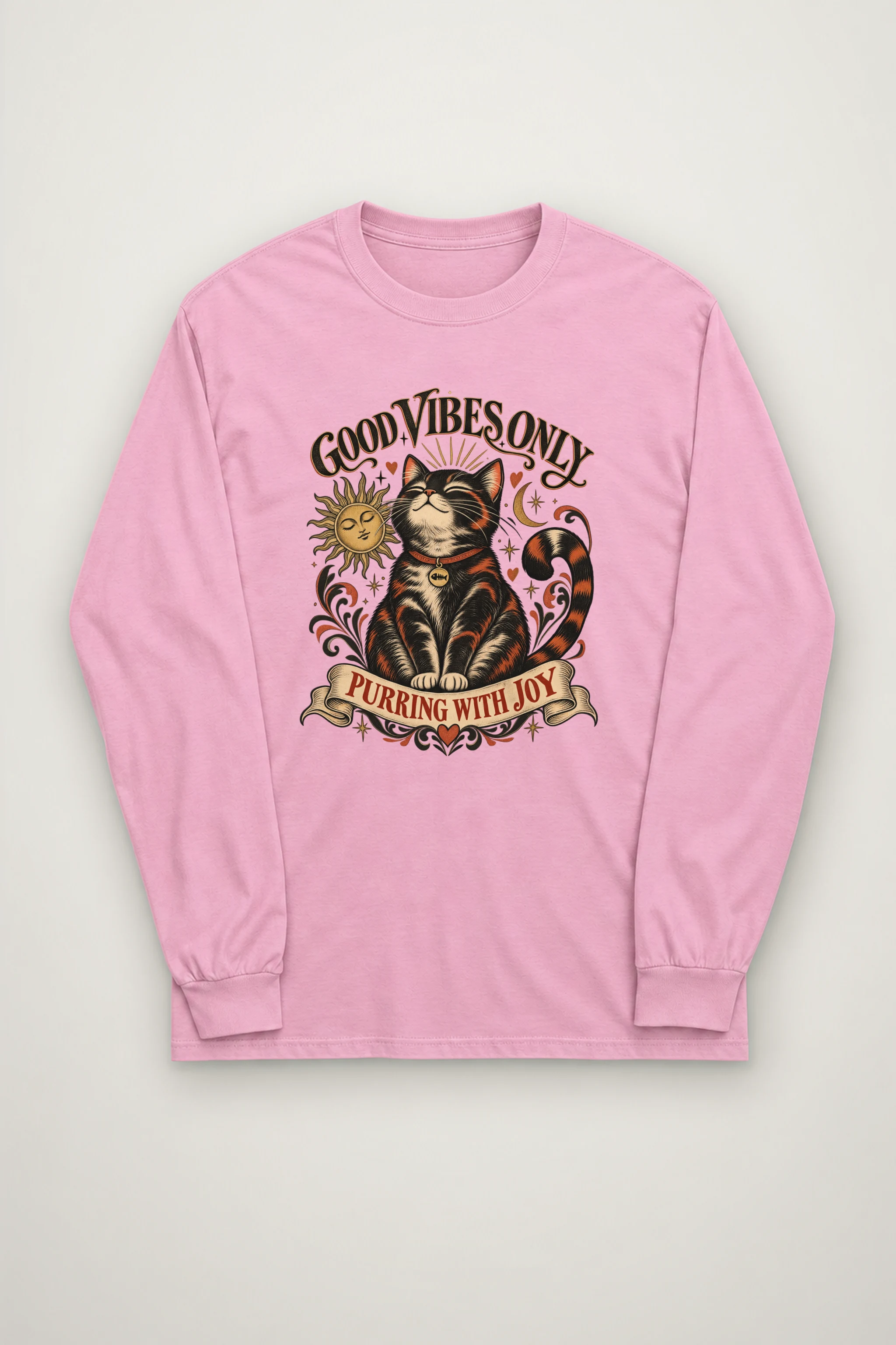"Purring With Joy" Unisex Longsleeve T-shirt