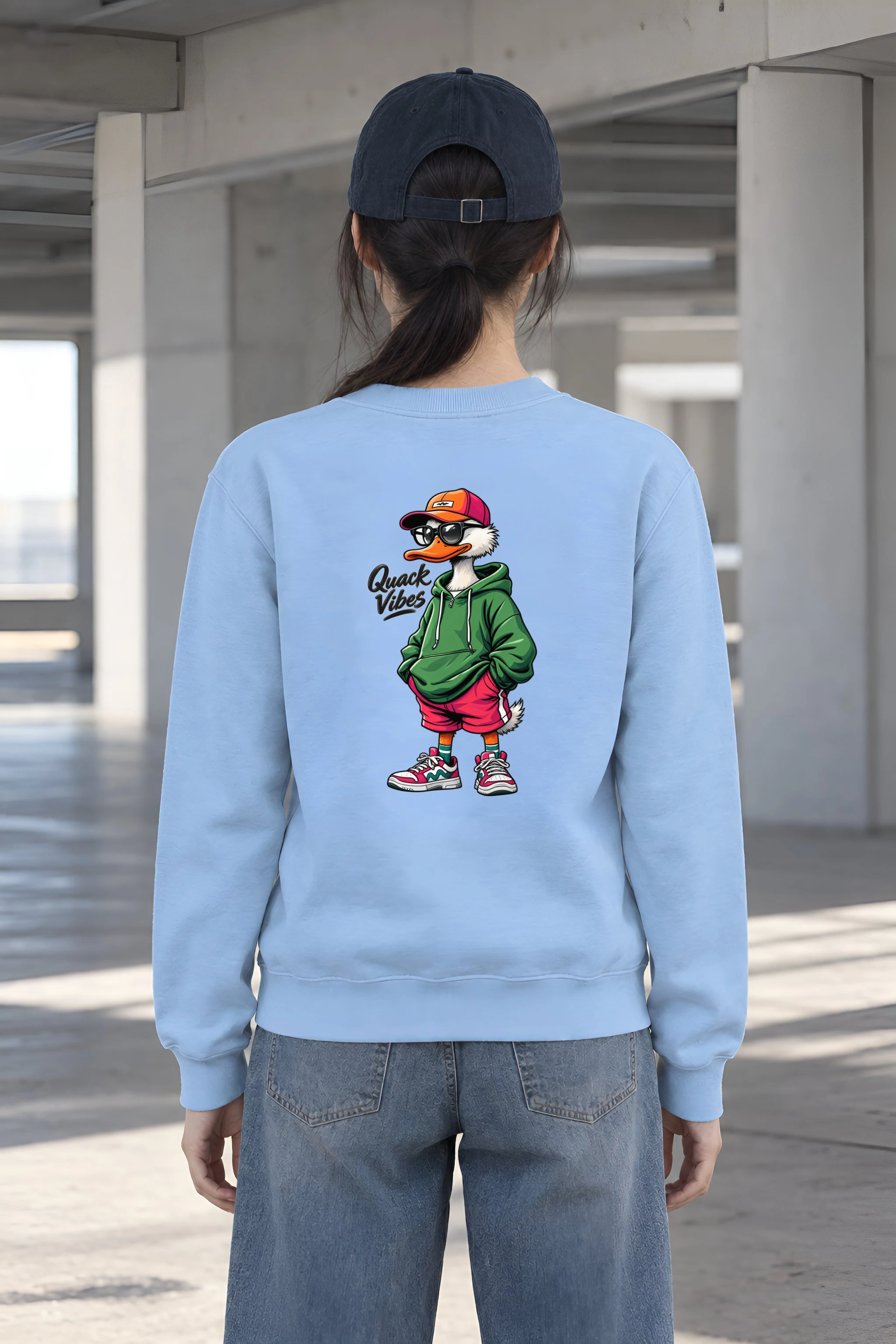 "Quack Vibes" Heavy Blend Unisex Crewneck Sweatshirt