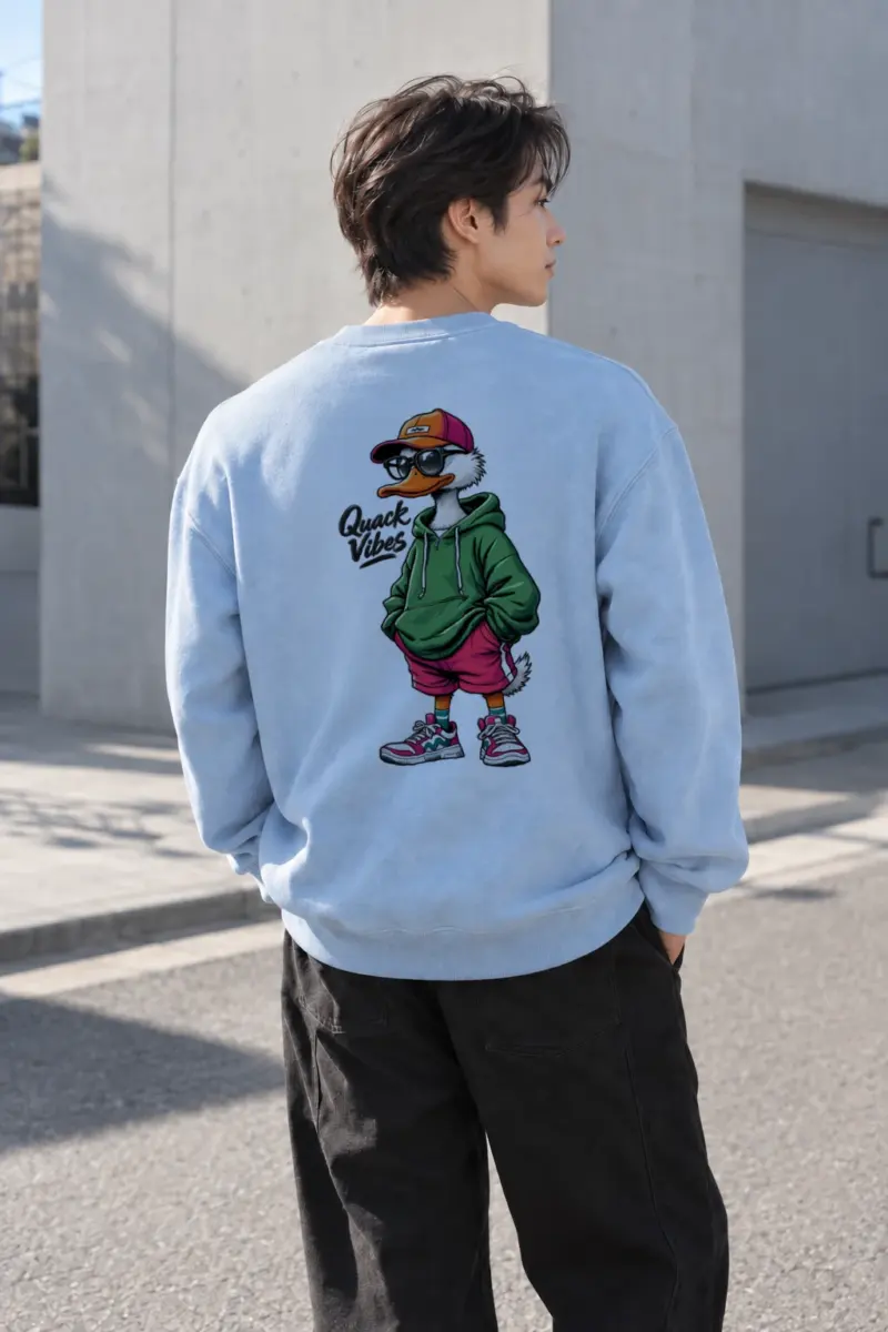 "Quack Vibes" Heavy Blend Unisex Crewneck Sweatshirt | Gildan 18000