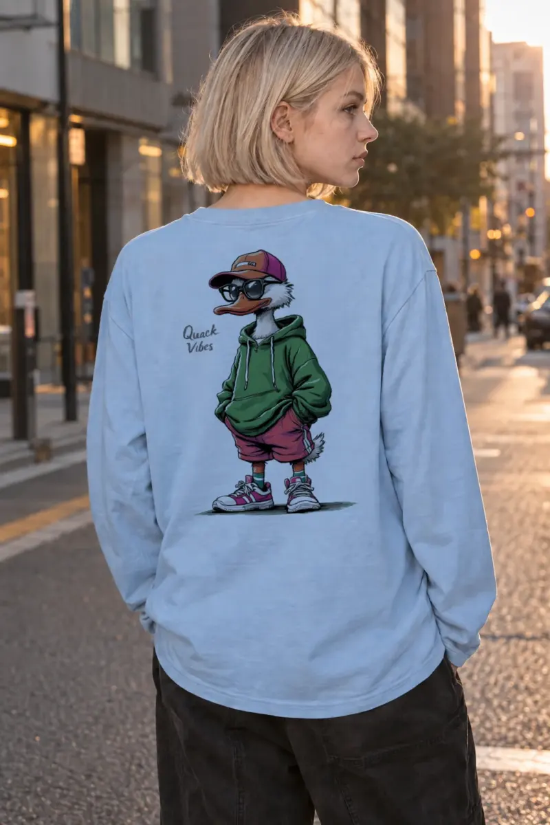 “Quack Vibes” Unisex Longsleeve T-shirt | Gildan 2400
