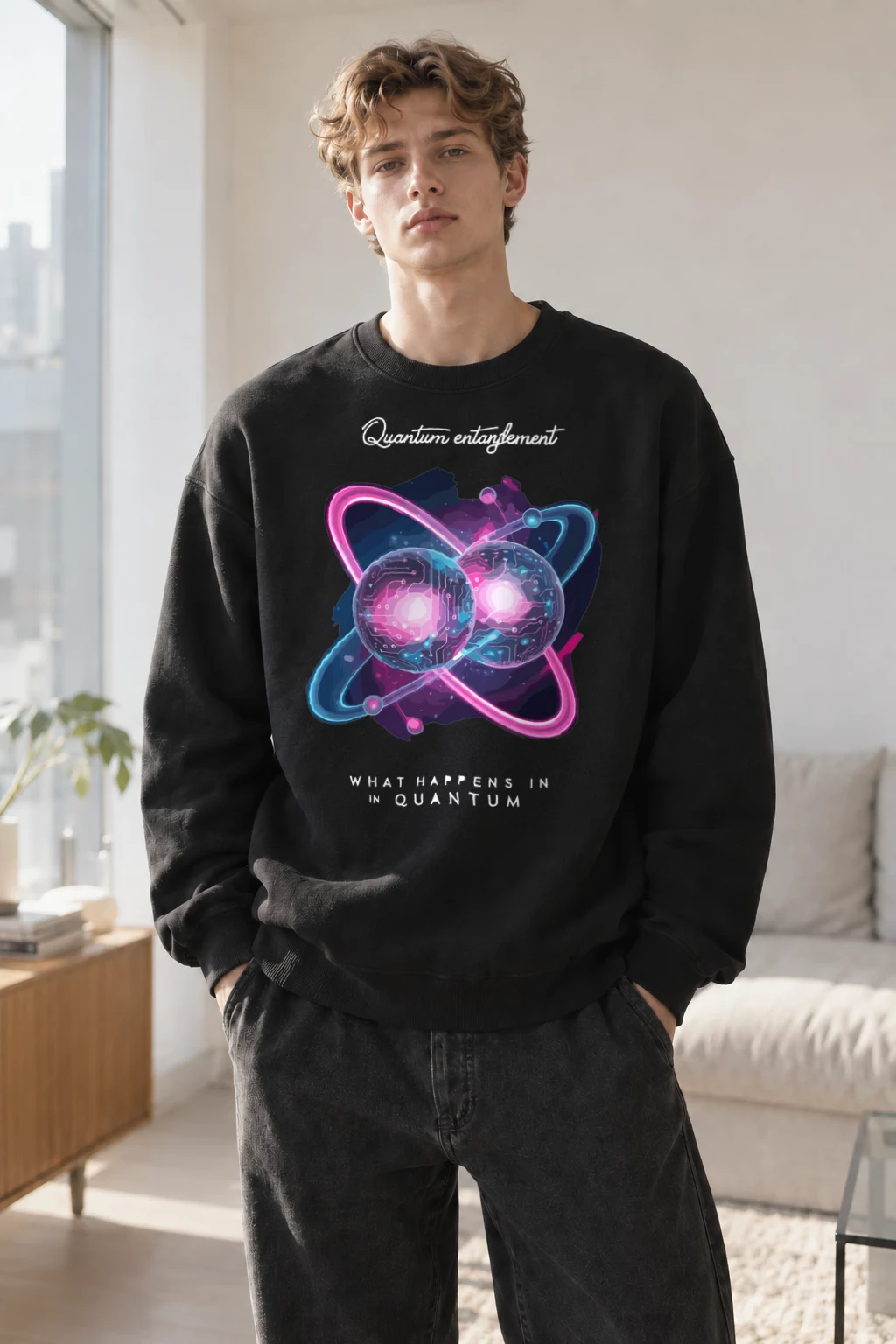 "Quantum Entanglement" Heavy Blend Unisex Crewneck Sweatshirt | Gildan 18000