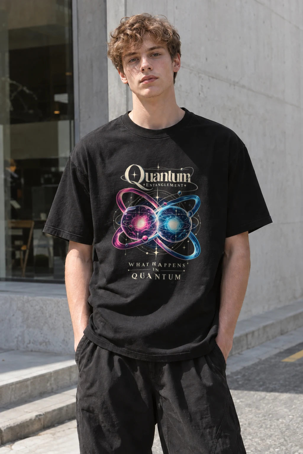 "Quantum Entanglement" Heavyweight Unisex Crewneck T-shirt | Gildan 5000