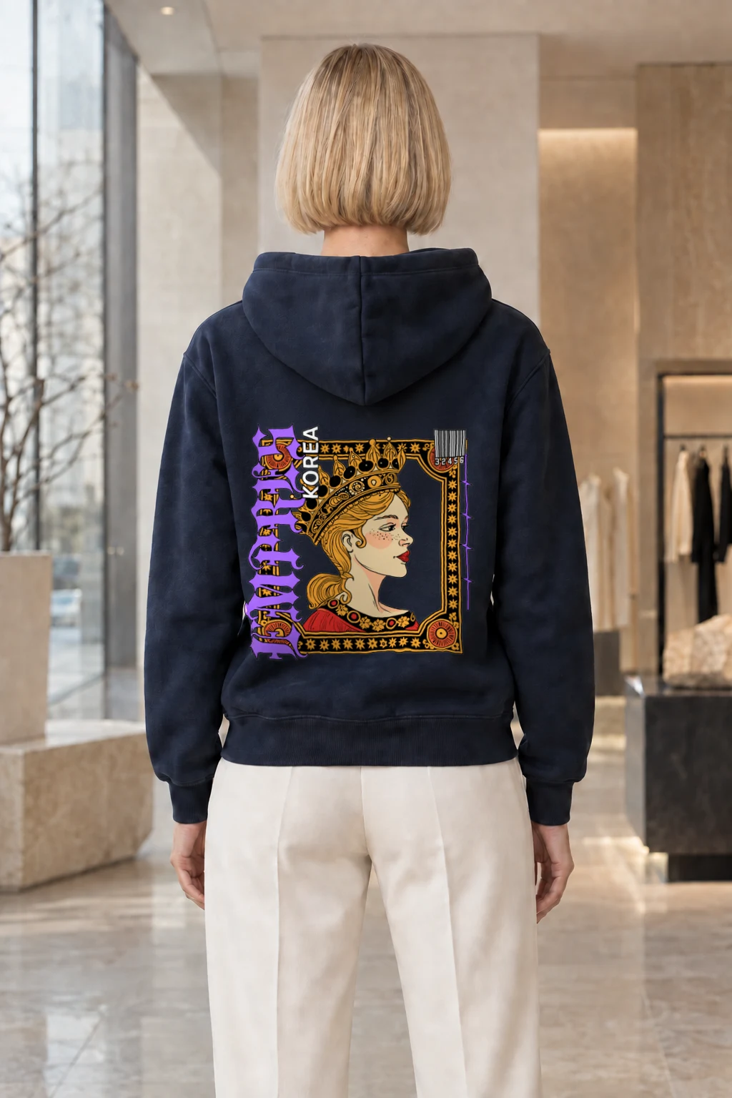 "Queen Korea" Heavy Blend Unisex Pullover Hoodie | Gildan 18500