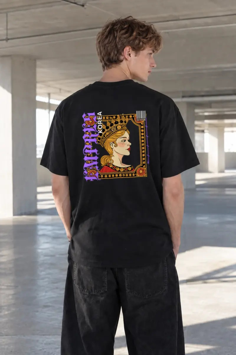 "Queen Korea" Heavyweight Unisex Crewneck T-shirt | Gildan 5000