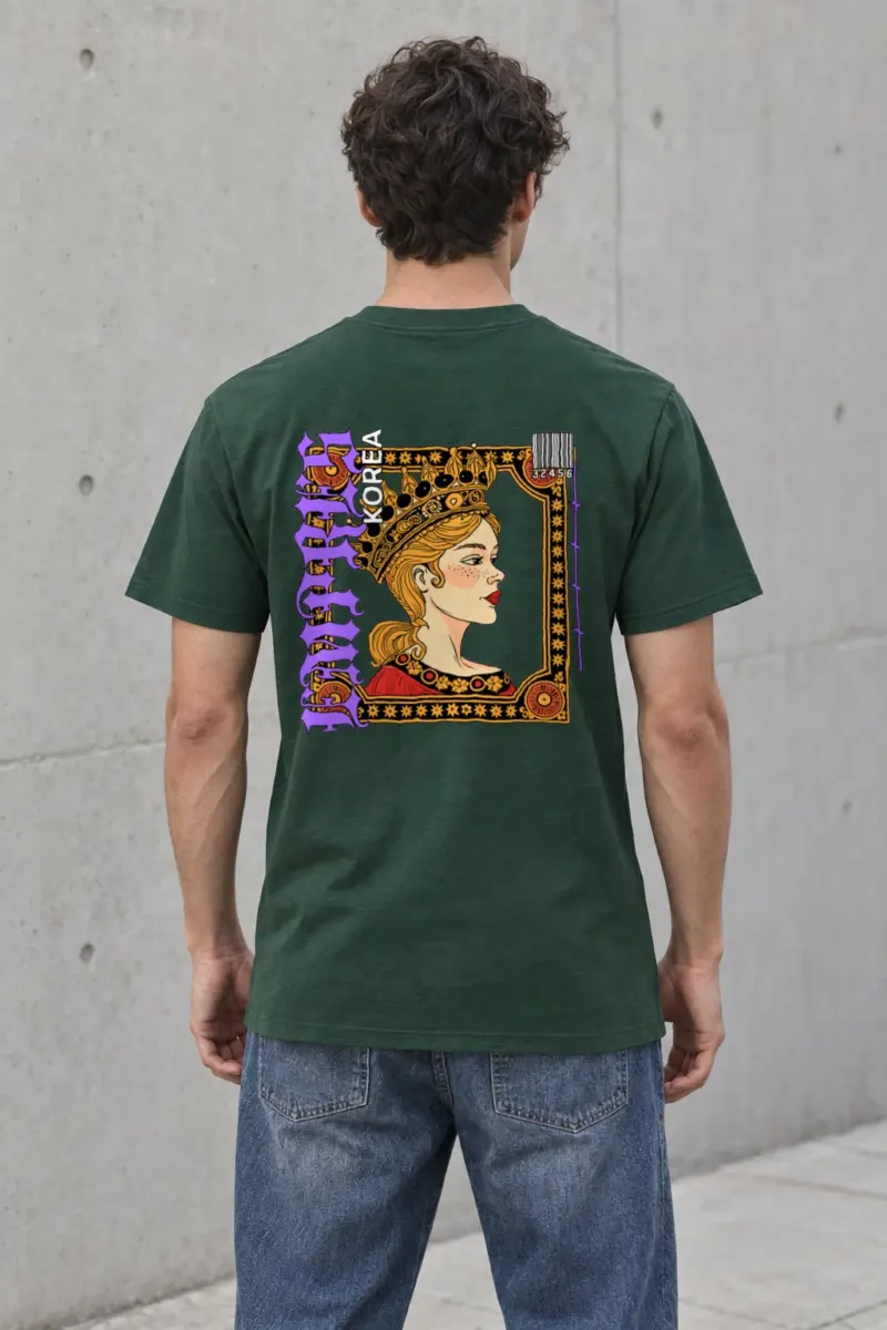 "Queen Korea" Heavyweight Unisex Crewneck T-shirt | Gildan 5000