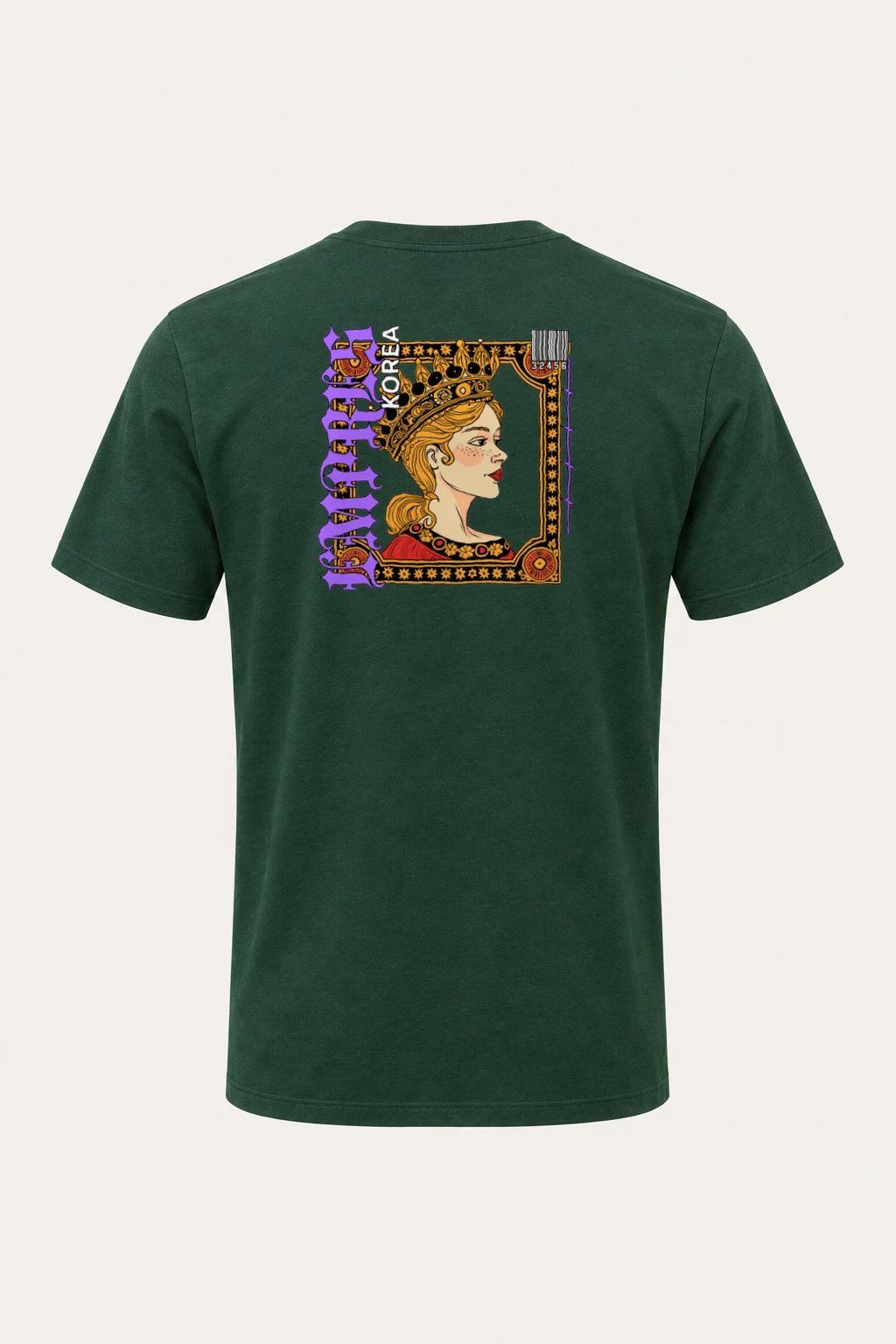 "Queen Korea" Heavyweight Unisex Crewneck T-shirt | Gildan 5000