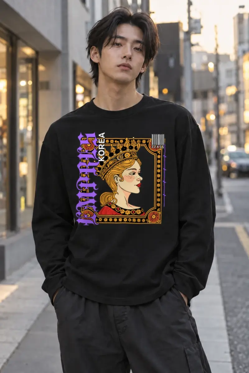 "Queen Korea" Unisex Longsleeve T-shirt | Gildan 2400