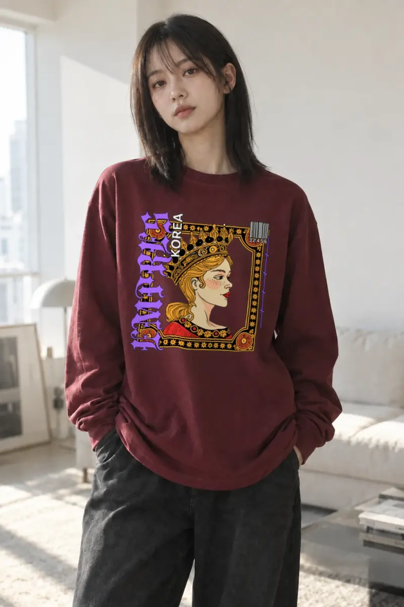 "Queen Korea" Unisex Longsleeve T-shirt | Gildan 2400