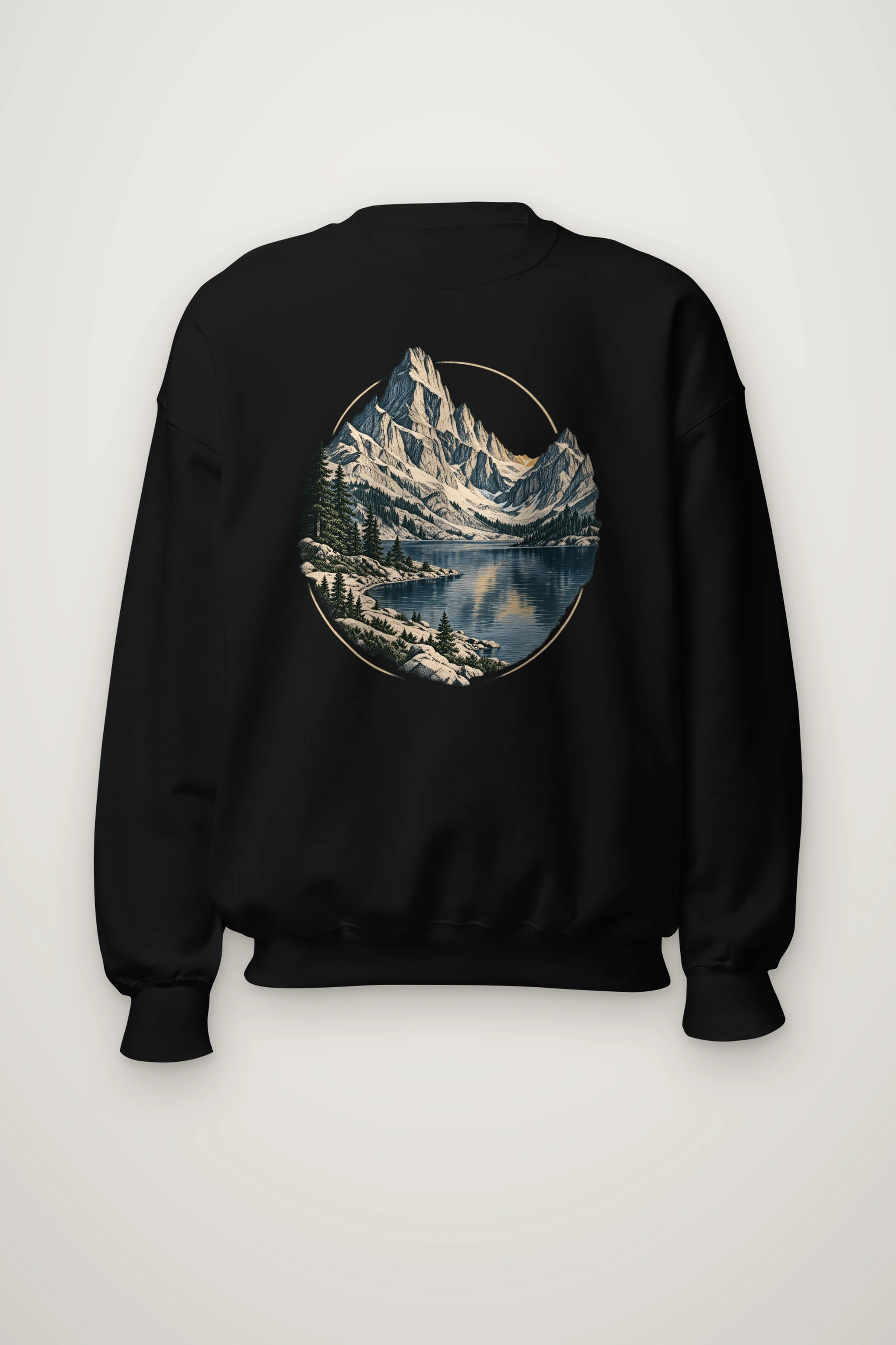 "Quiet Alpine Passage" Heavy Blend Unisex Crewneck Sweatshirt