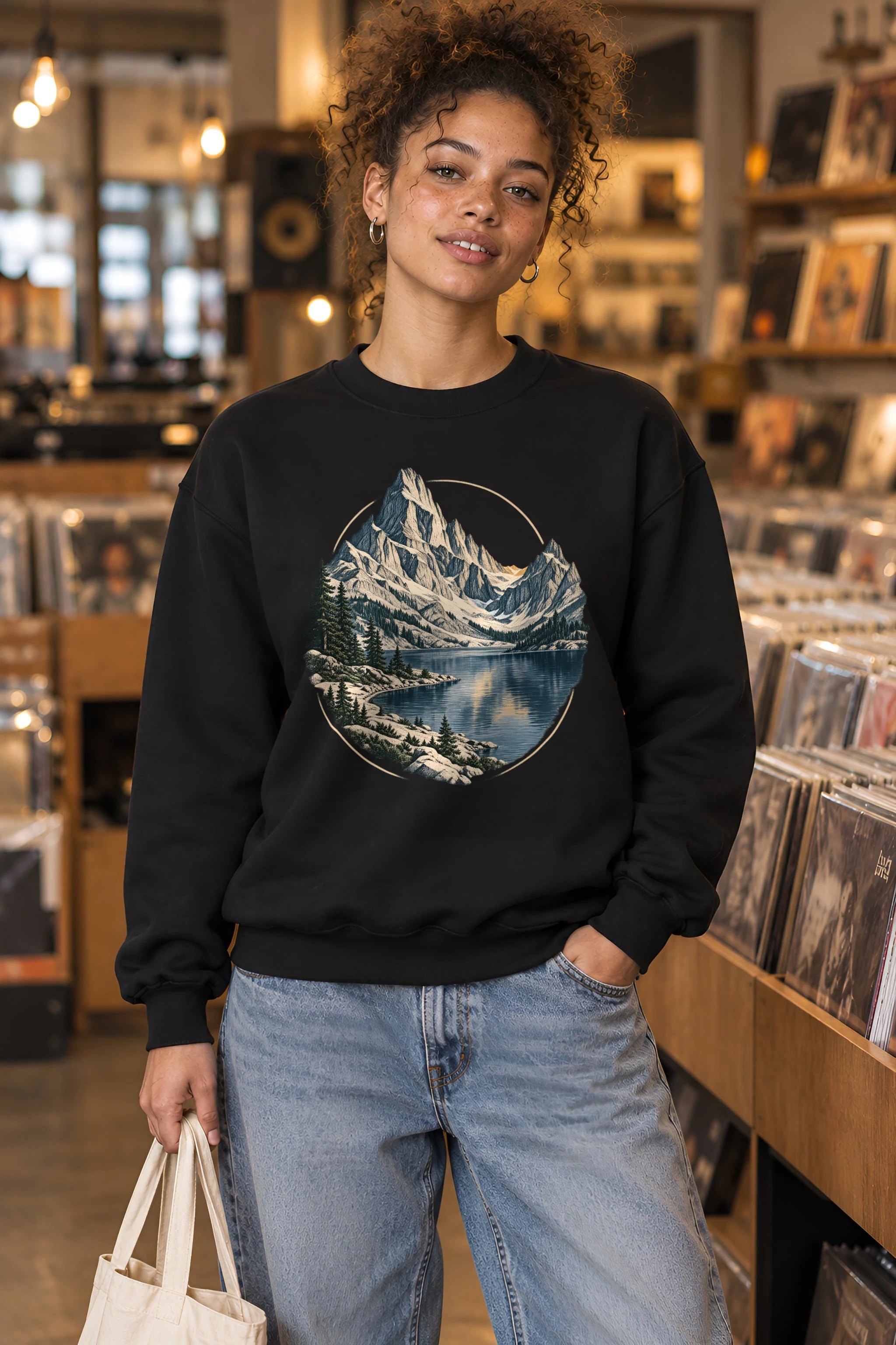 "Quiet Alpine Passage" 1 Crewneck Sweatshirt