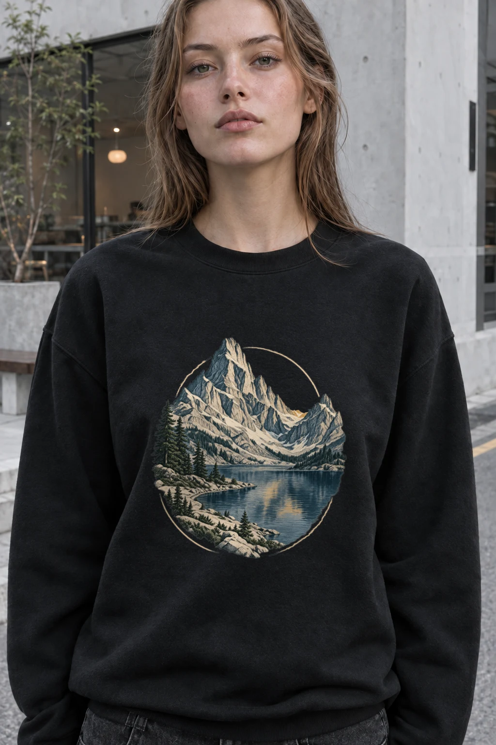 "Quiet Alpine Passage" Heavy Blend Unisex Crewneck Sweatshirt | Gildan 18000