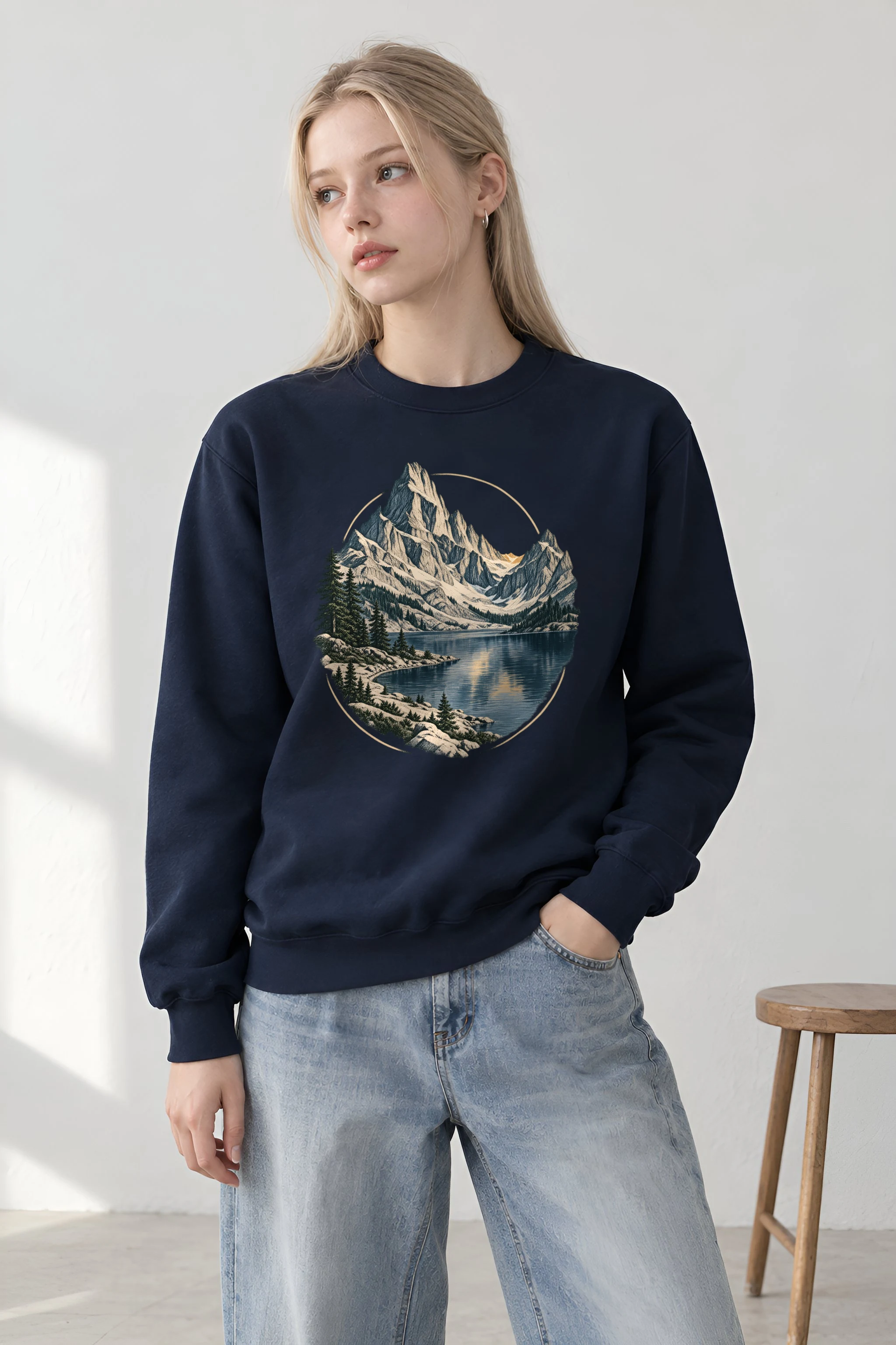 "Quiet Alpine Passage" 1 Crewneck Sweatshirt