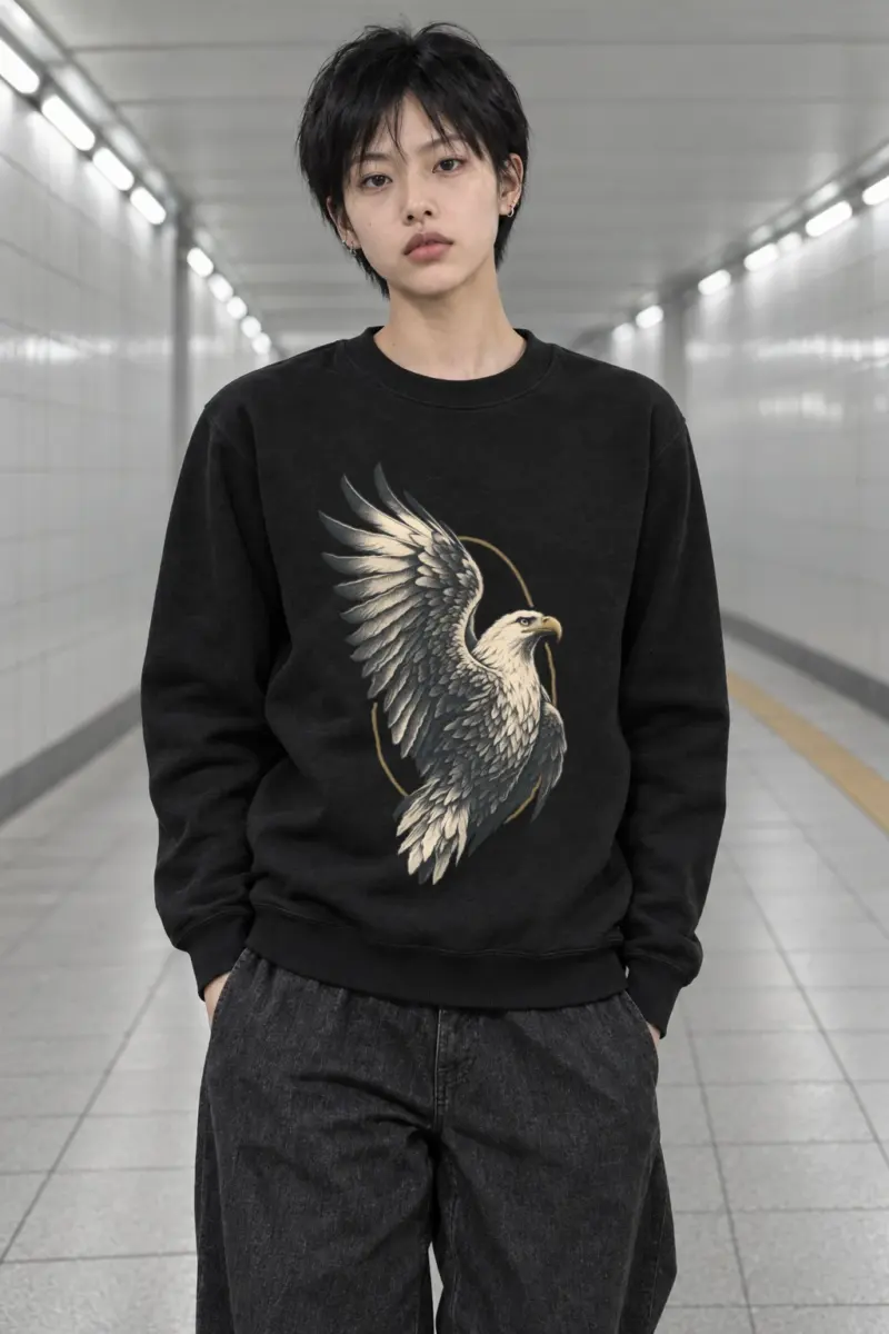 "Quiet Ascent Eagle" Heavy Blend Unisex Crewneck Sweatshirt