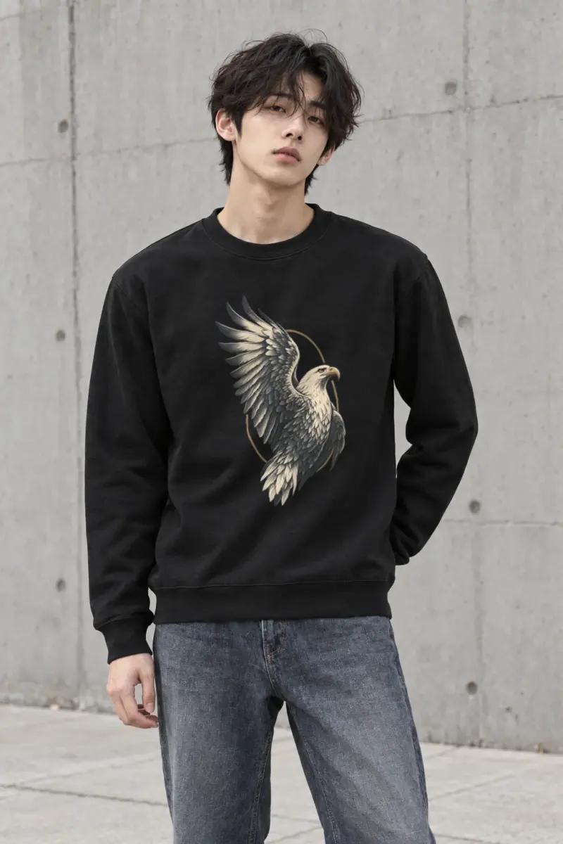 "Quiet Ascent Eagle" Heavy Blend Unisex Crewneck Sweatshirt