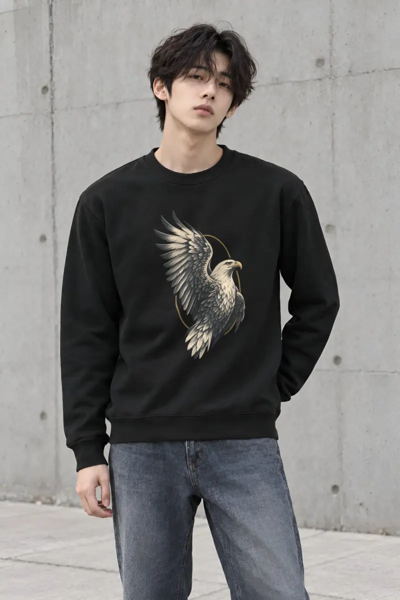 "Quiet Ascent Eagle" Heavy Blend Unisex Crewneck Sweatshirt