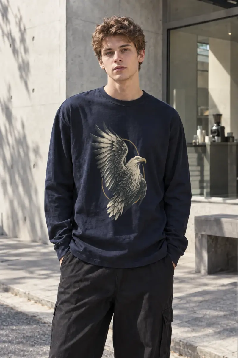 "Quiet Ascent Eagle" Unisex Longsleeve T-shirt | Gildan 2400