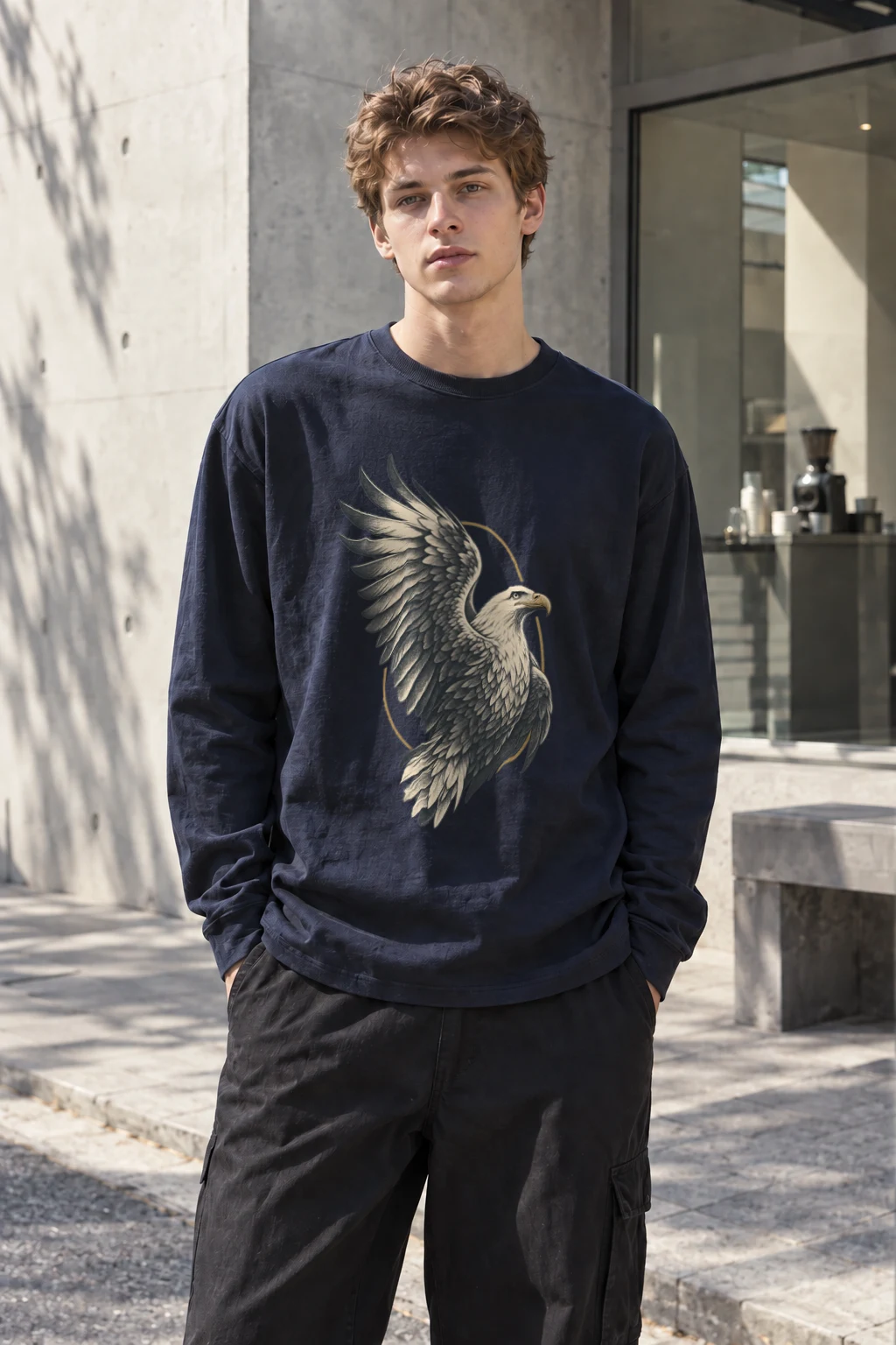 "Quiet Ascent Eagle" Unisex Longsleeve T-shirt | Gildan 2400