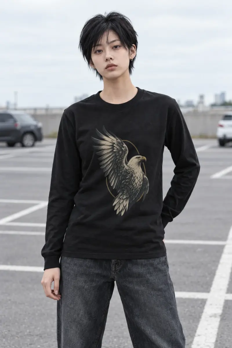 "Quiet Ascent Eagle" Unisex Longsleeve T-shirt
