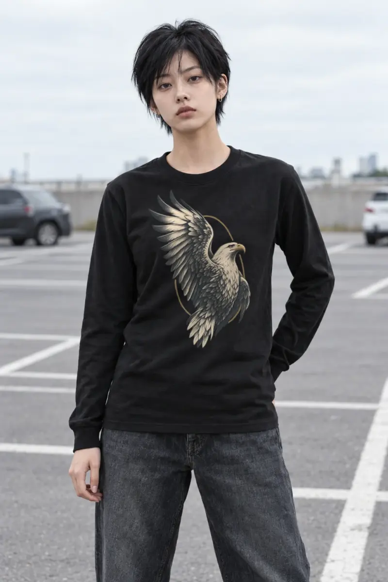 "Quiet Ascent Eagle" Unisex Longsleeve T-shirt
