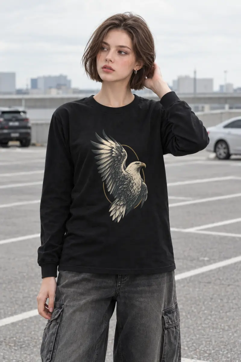 "Quiet Ascent Eagle" Unisex Longsleeve T-shirt