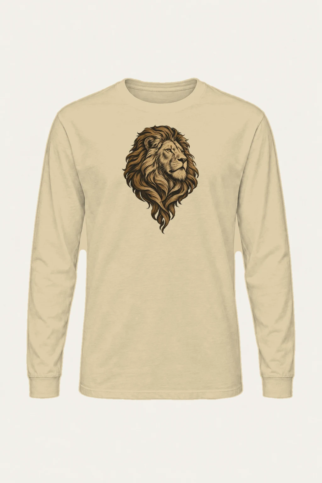 "Quiet Authority Lion" Unisex Longsleeve T-shirt | Gildan 2400