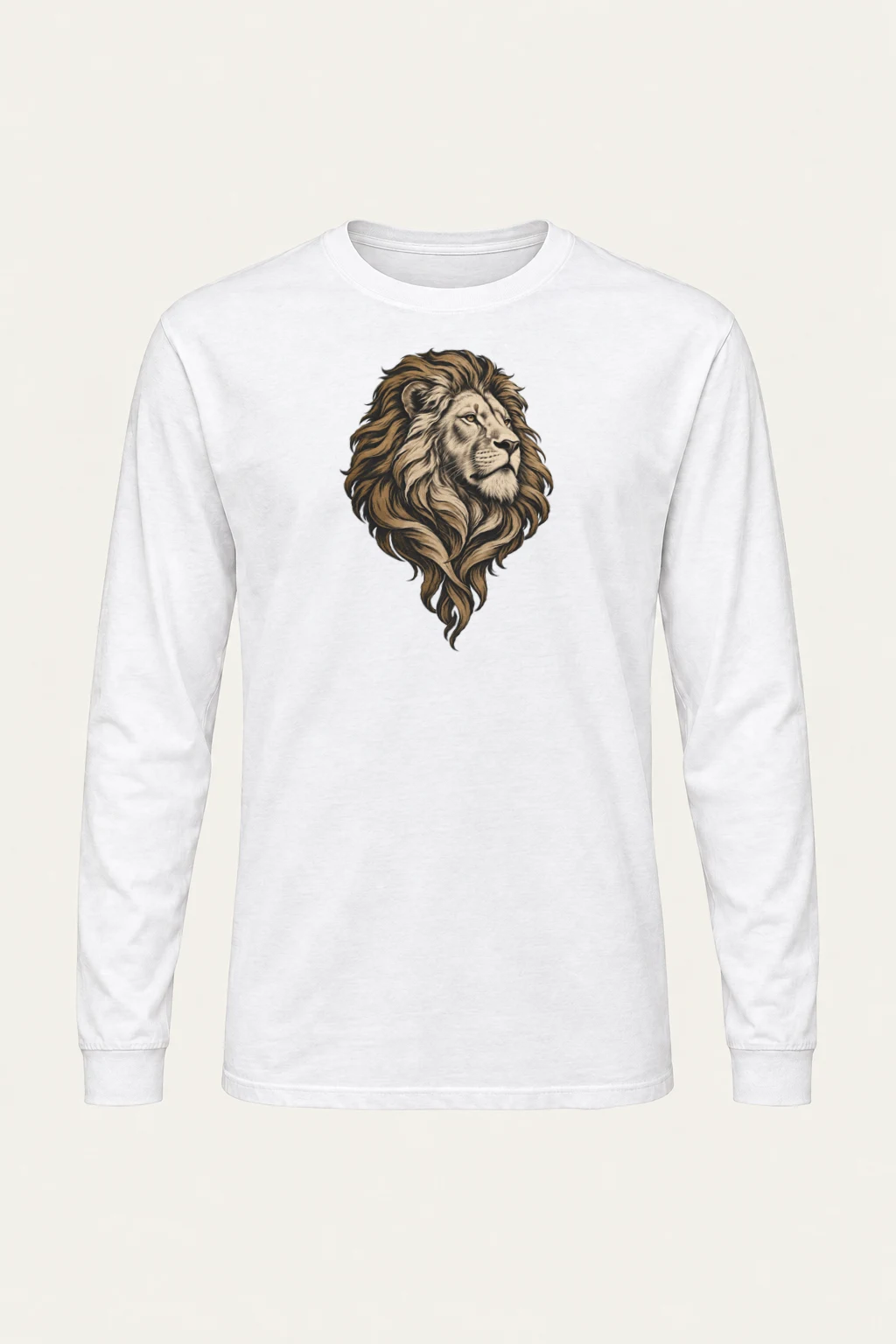 "Quiet Authority Lion" Unisex Longsleeve T-shirt | Gildan 2400