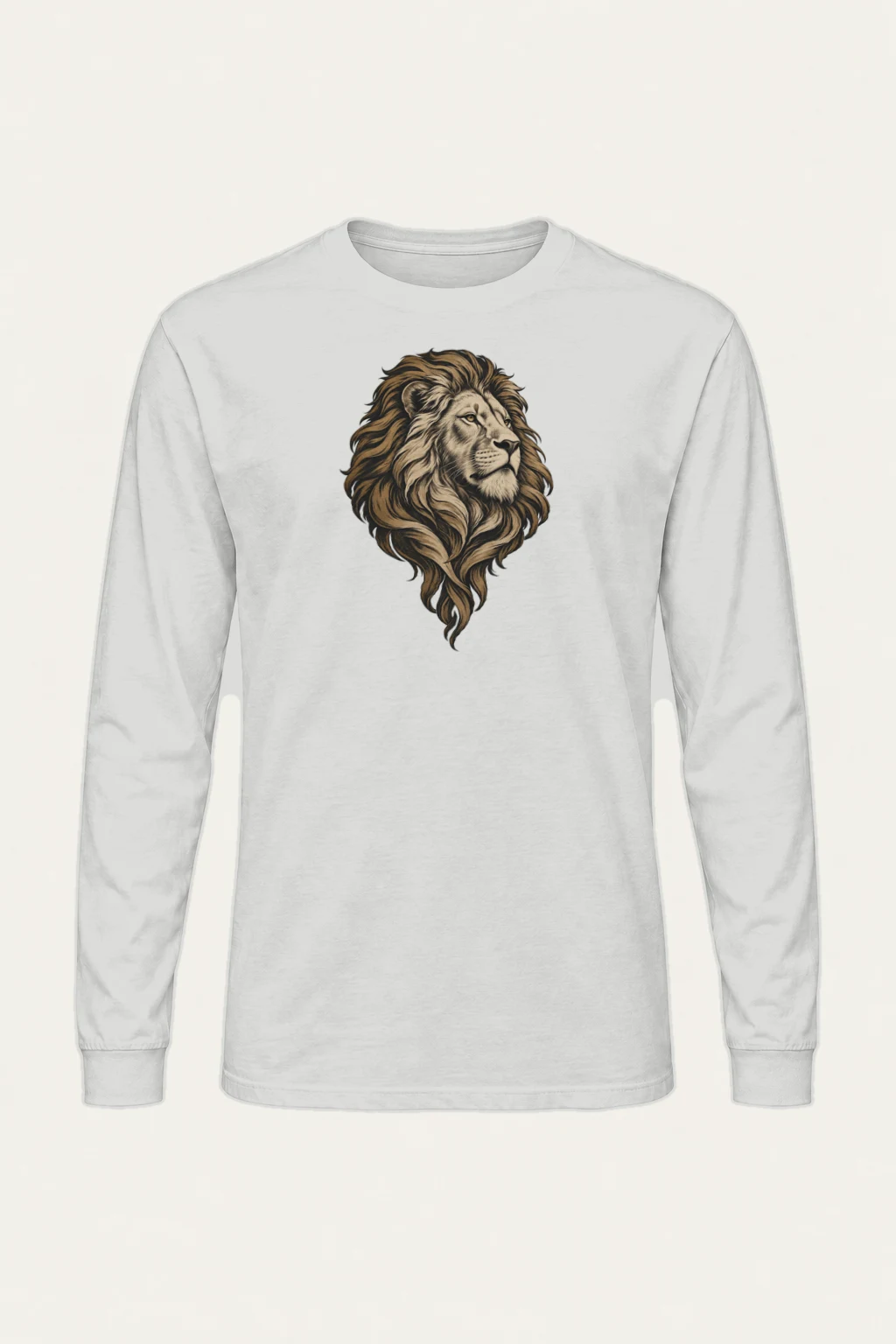 "Quiet Authority Lion" Unisex Longsleeve T-shirt | Gildan 2400
