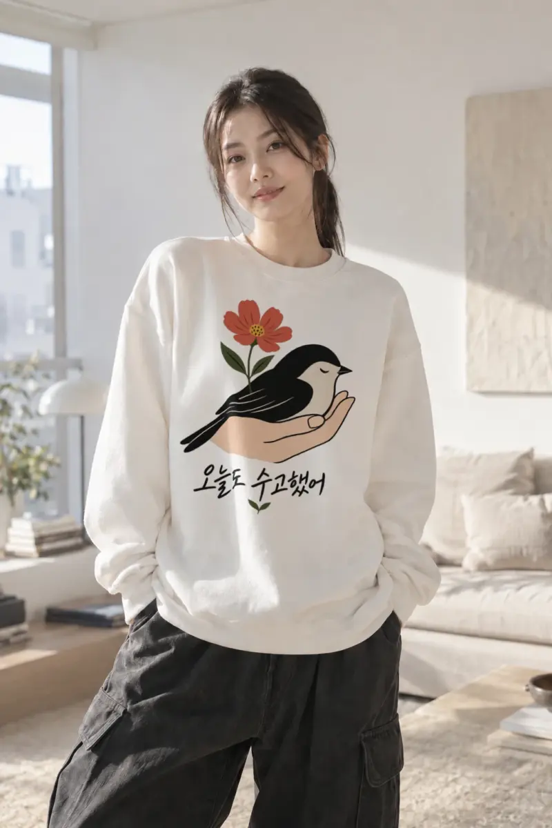 "Quiet Bloom" Heavy Blend Unisex Crewneck Sweatshirt