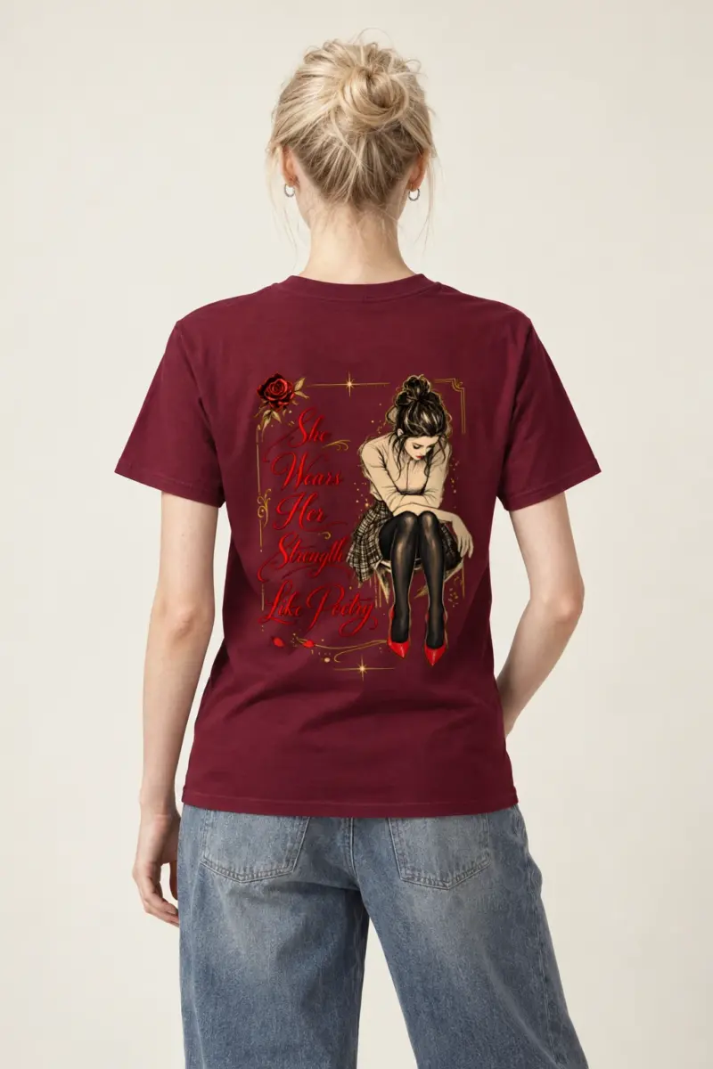 "Quiet Bloom" Heavyweight Unisex Crewneck T-shirt