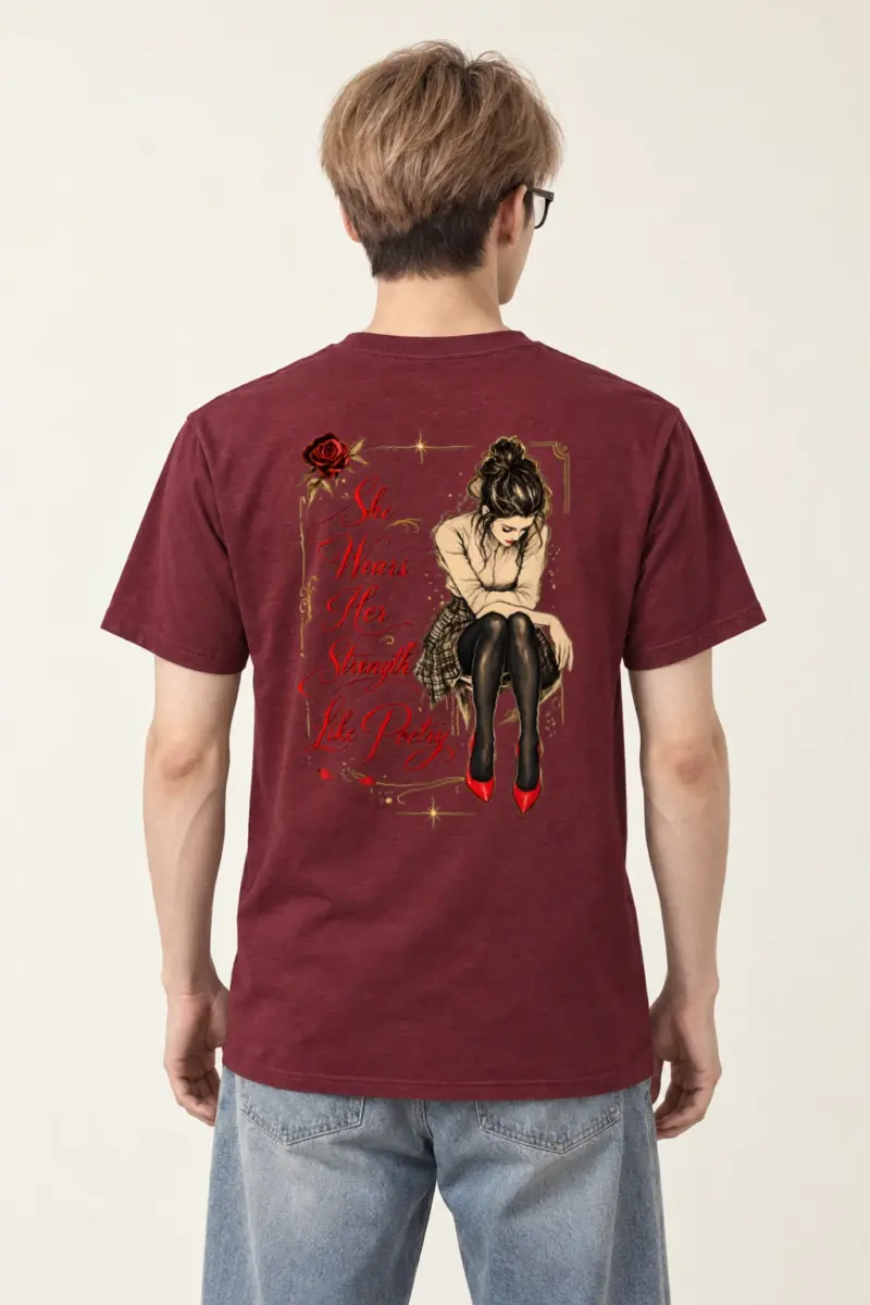 "Quiet Bloom" Heavyweight Unisex Crewneck T-shirt