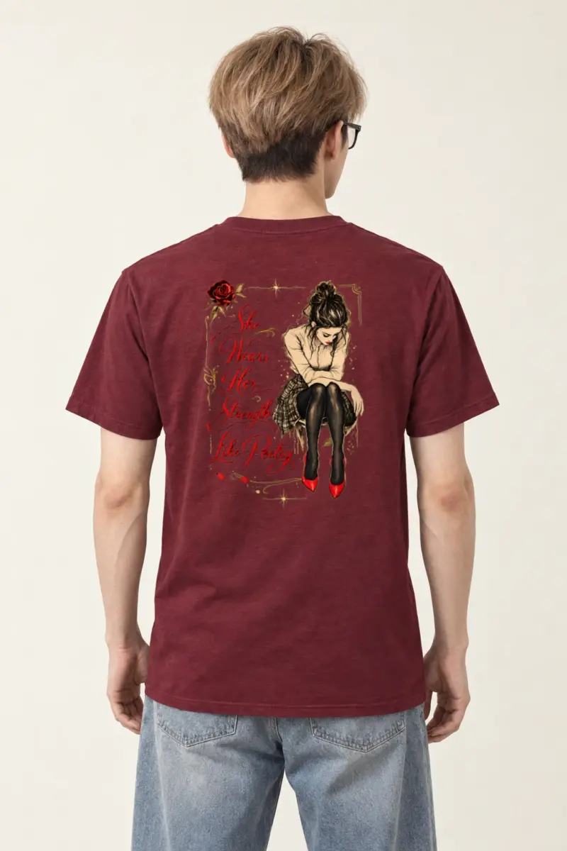 "Quiet Bloom" Heavyweight Unisex Crewneck T-shirt