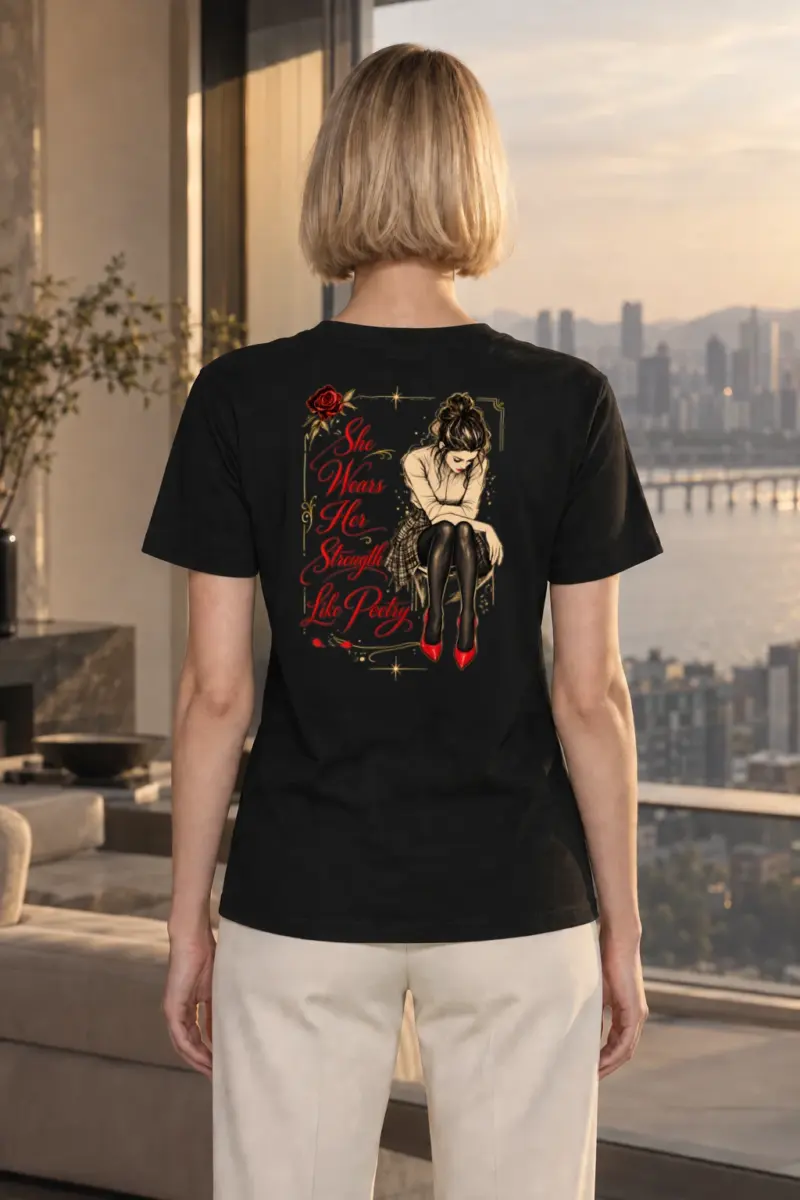 "Quiet Bloom" Heavyweight Unisex Crewneck T-shirt | Gildan 5000