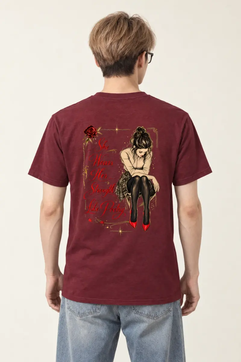 "Quiet Bloom" Heavyweight Unisex Crewneck T-shirt