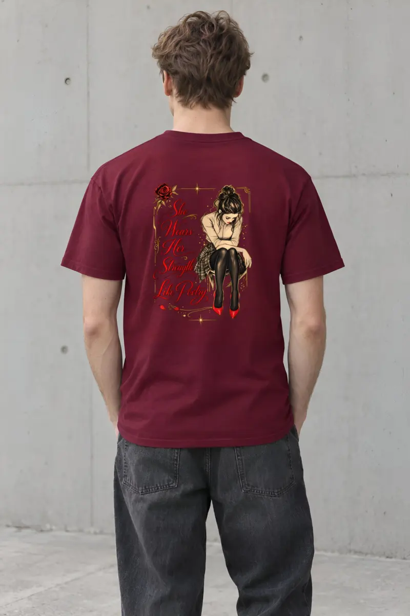 "Quiet Bloom" Heavyweight Unisex Crewneck T-shirt