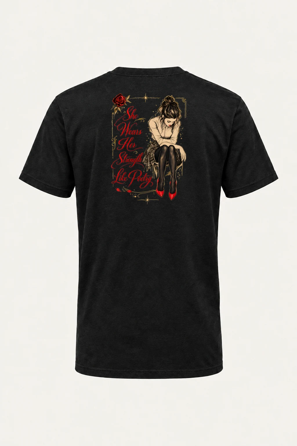 "Quiet Bloom" Heavyweight Unisex Crewneck T-shirt | Gildan 5000