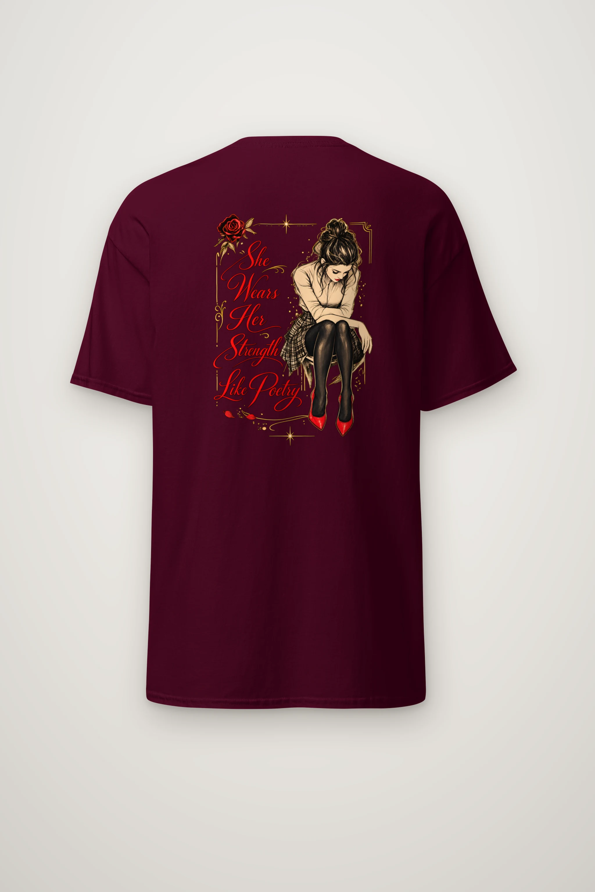 "Quiet Bloom" Heavyweight Unisex Crewneck T-shirt