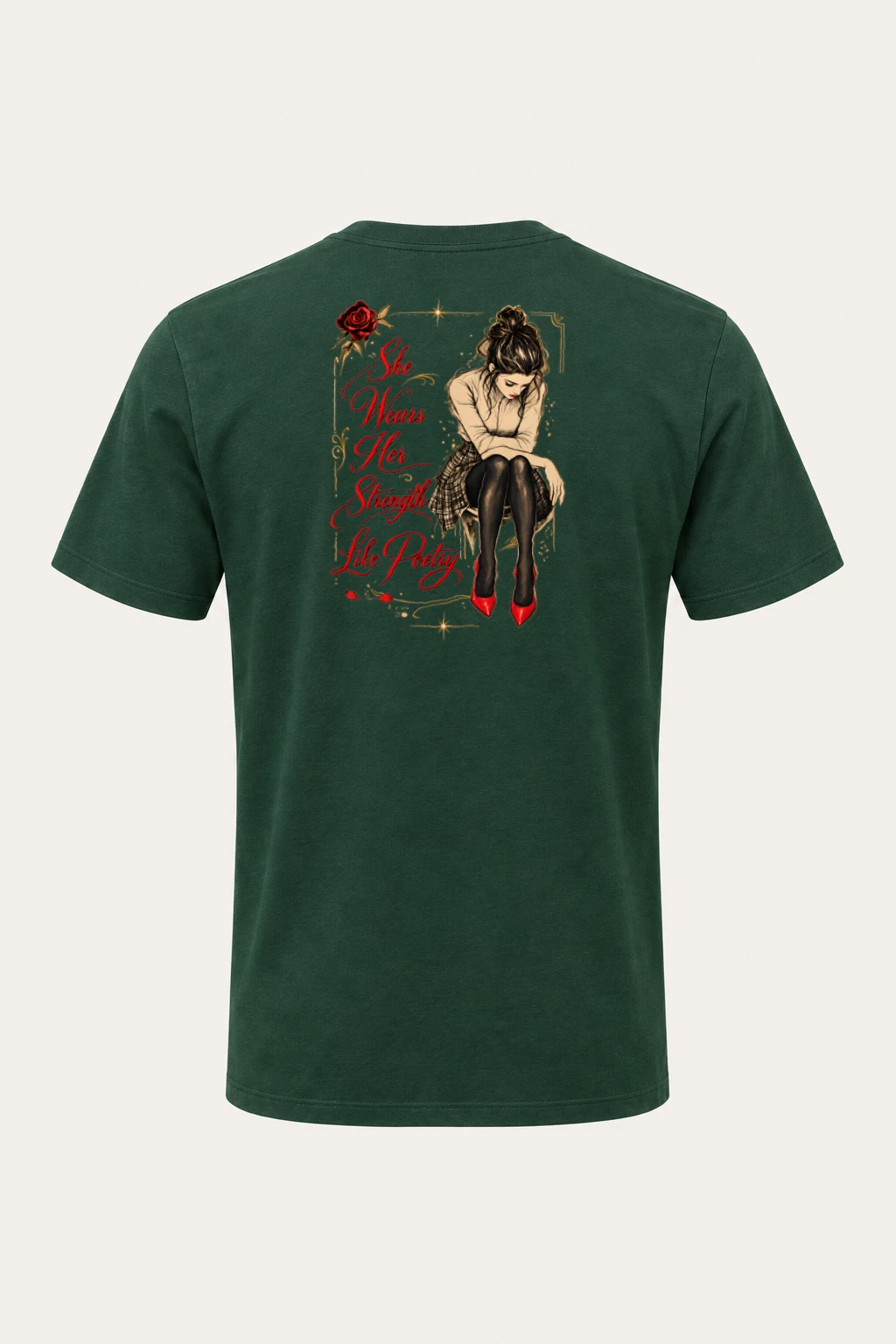 "Quiet Bloom" Heavyweight Unisex Crewneck T-shirt | Gildan 5000