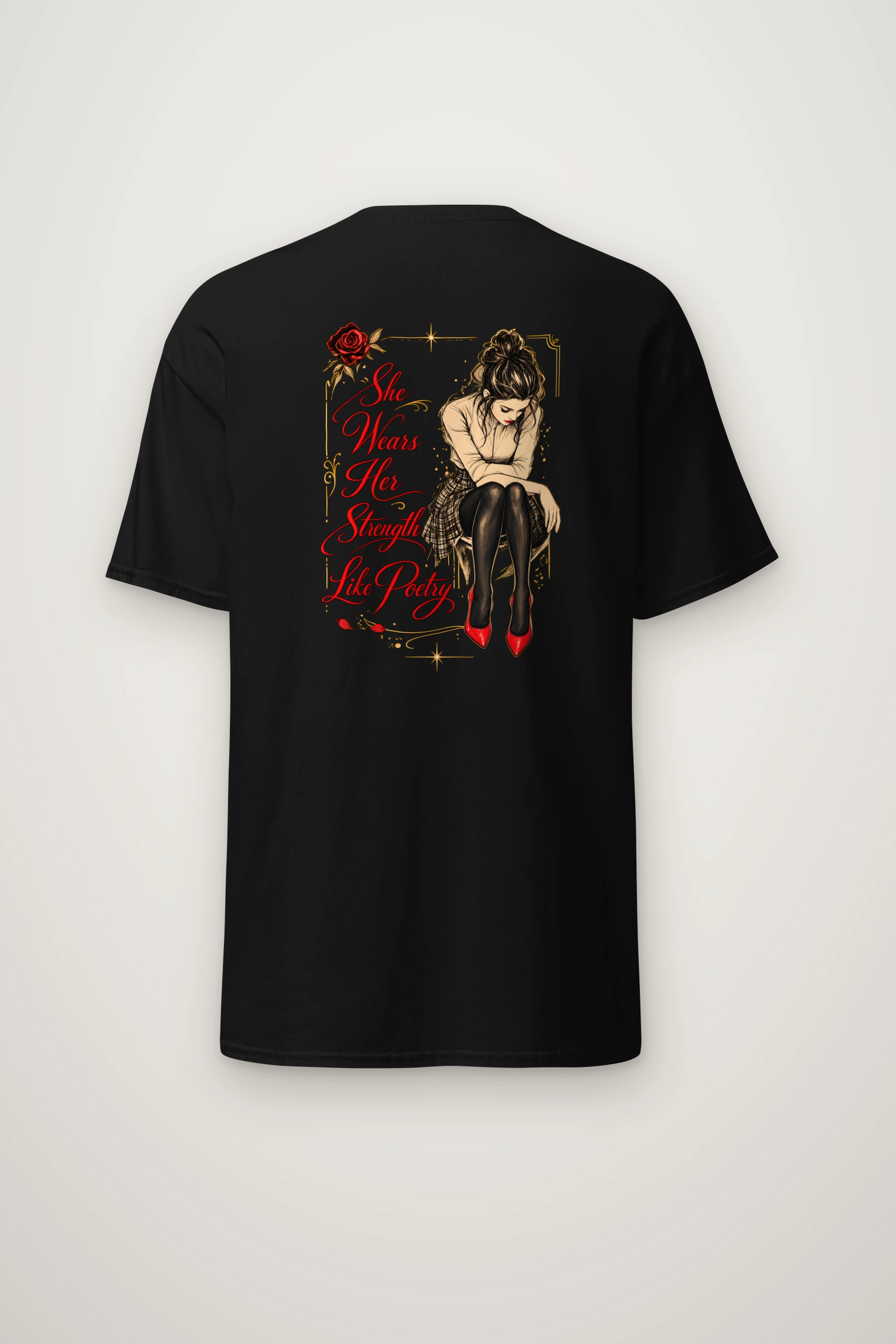 "Quiet Bloom" Heavyweight Unisex Crewneck T-shirt