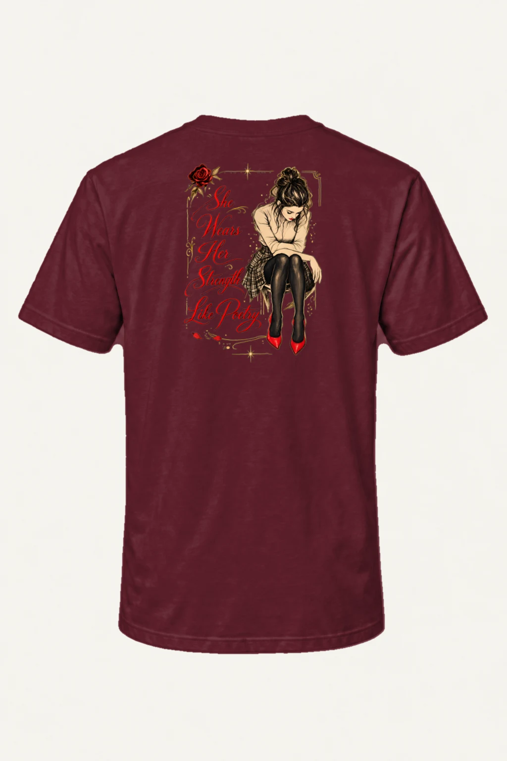 "Quiet Bloom" Heavyweight Unisex Crewneck T-shirt | Gildan 5000