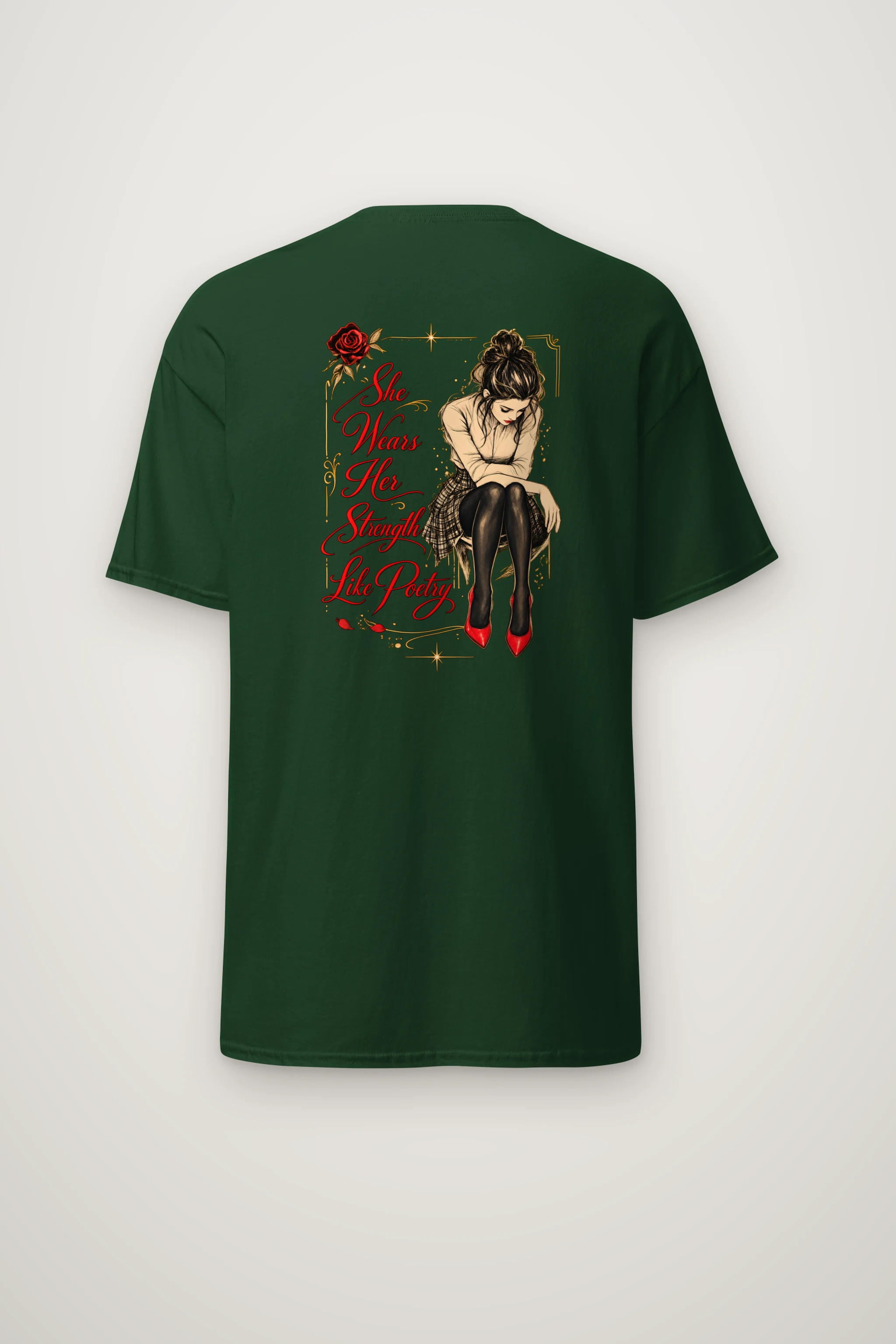 "Quiet Bloom" Heavyweight Unisex Crewneck T-shirt