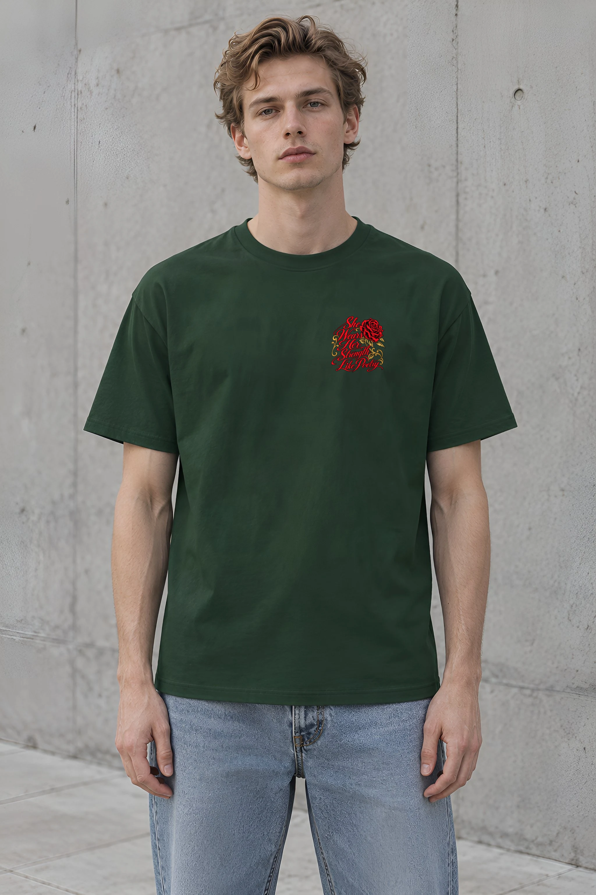 "Quiet Bloom" Heavyweight Unisex Crewneck T-shirt