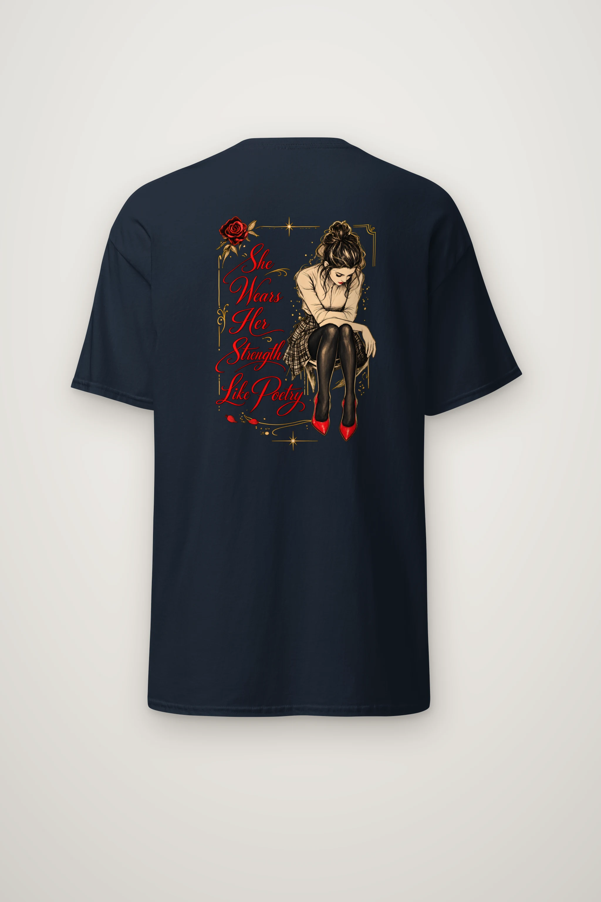 "Quiet Bloom" Heavyweight Unisex Crewneck T-shirt