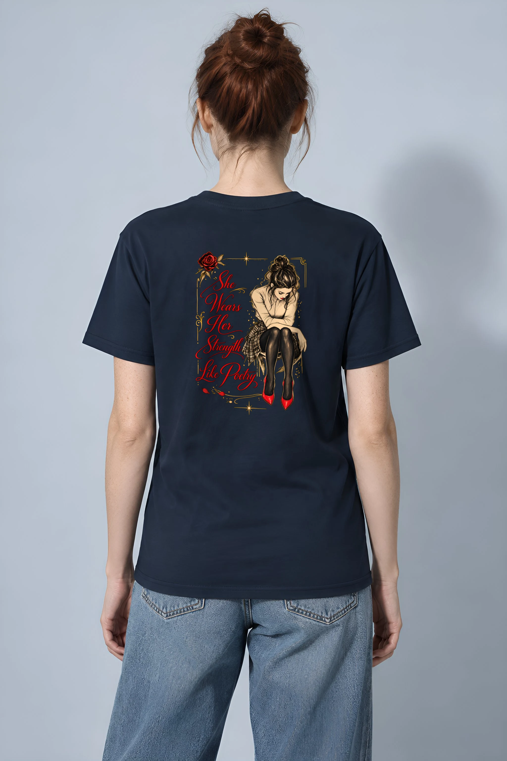 "Quiet Bloom" Heavyweight Unisex Crewneck T-shirt