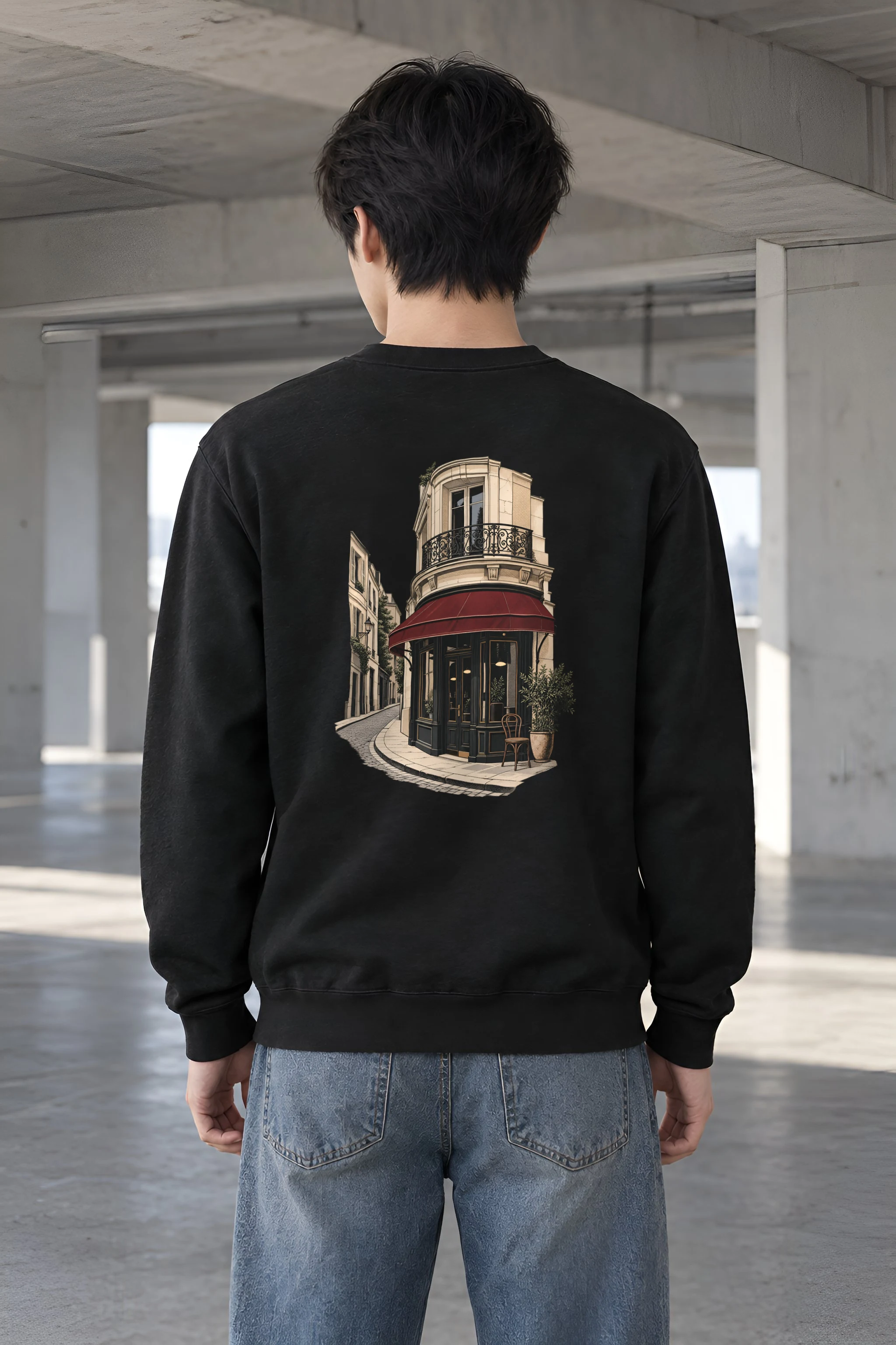 "Quiet Corner Café" Heavy Blend Unisex Crewneck Sweatshirt