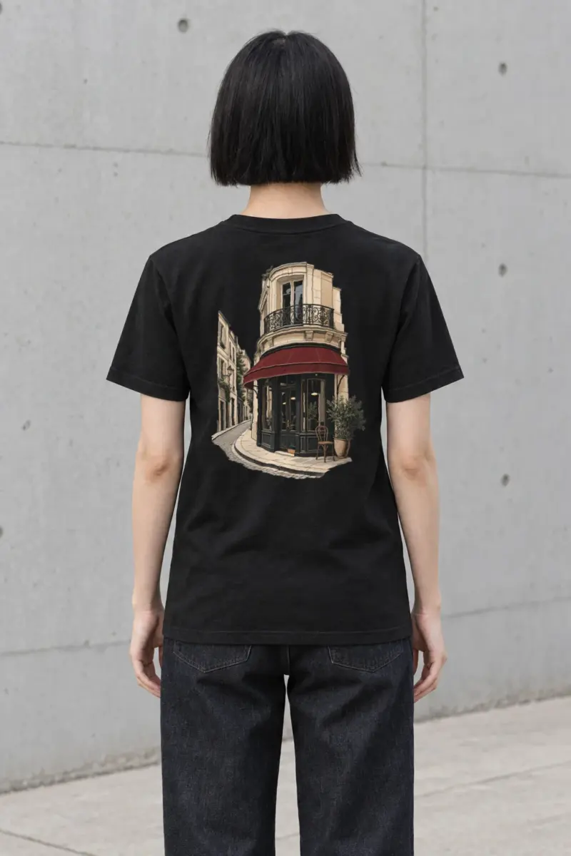 "Quiet Corner Café" Heavyweight Unisex Crewneck T-shirt | Gildan 5000