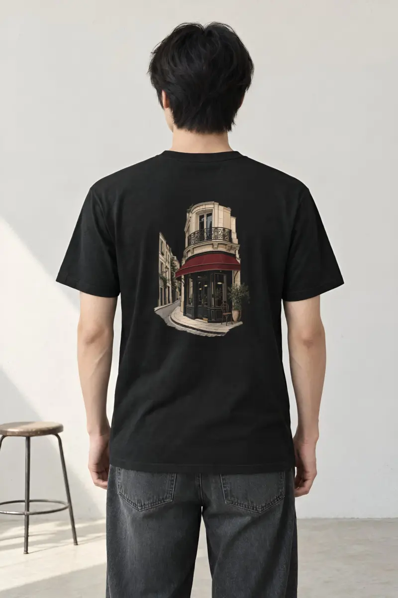 "Quiet Corner Café" Heavyweight Unisex Crewneck T-shirt
