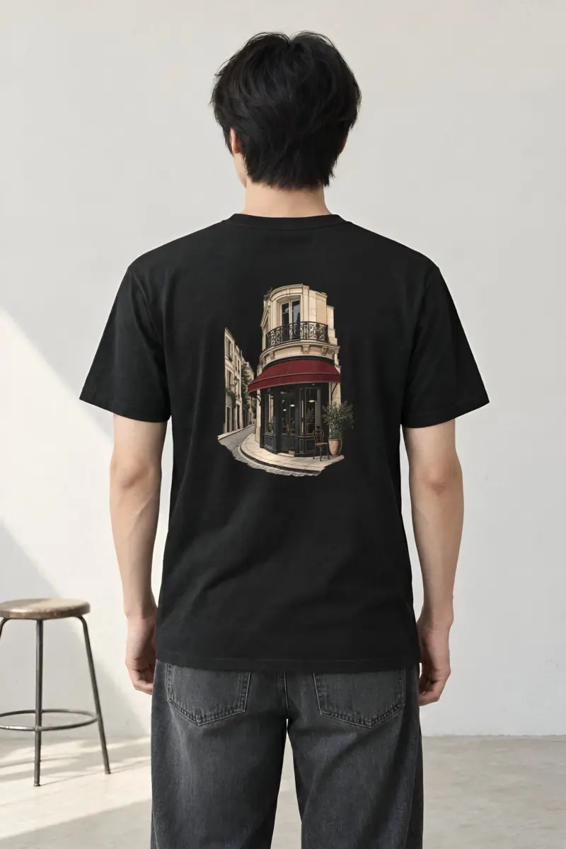 "Quiet Corner Café" Heavyweight Unisex Crewneck T-shirt