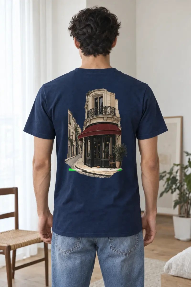 "Quiet Corner Café" Heavyweight Unisex Crewneck T-shirt | Gildan 5000
