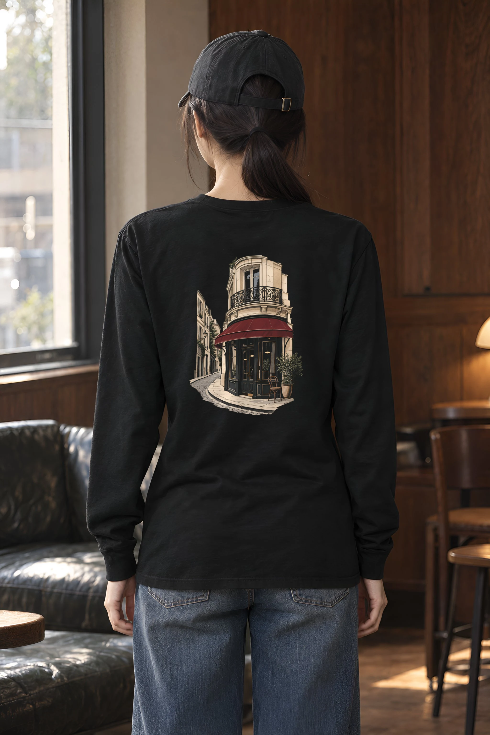 "Quiet Corner Café" Unisex Longsleeve T-shirt